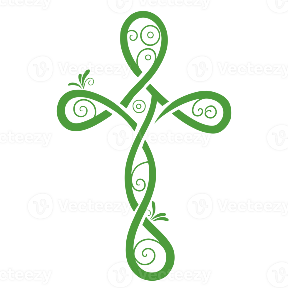 AI generated graphics a simple openwork cross png