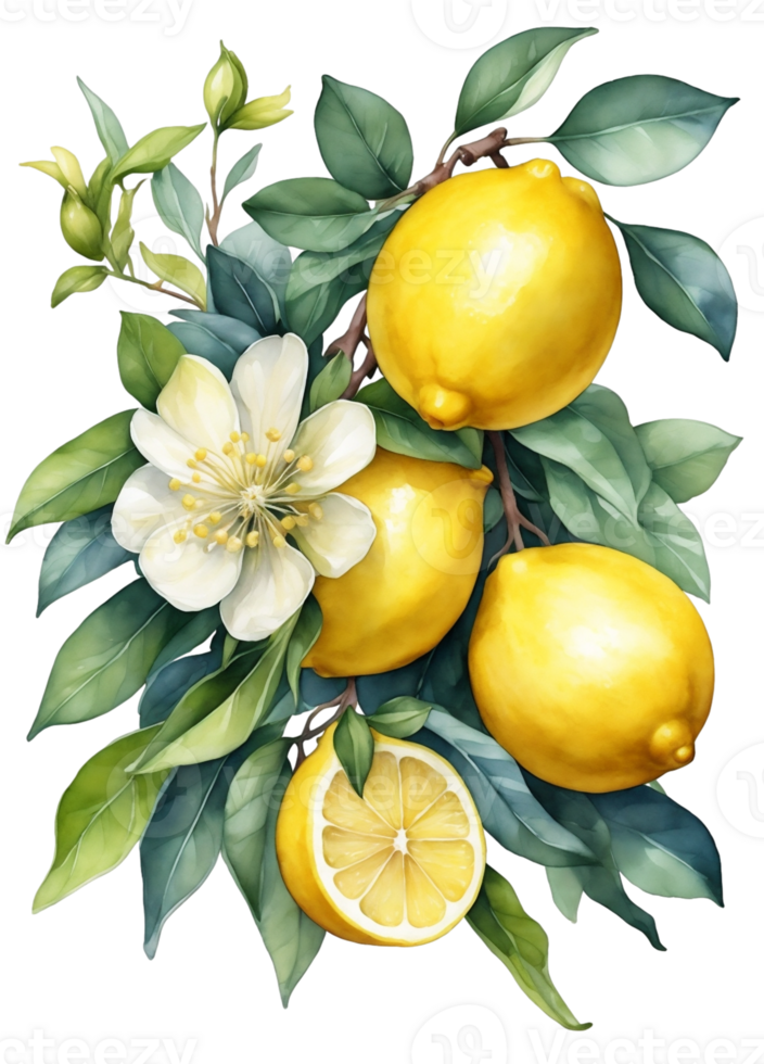 AI generated graphics with flowers and fruits forming a bouquet png