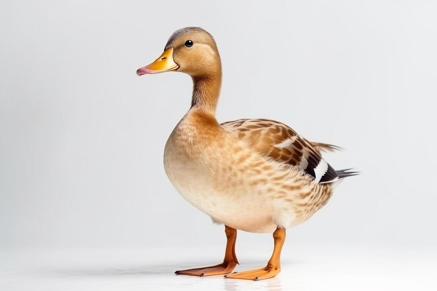 Duck  isolated a on white background.Generative Ai. photo