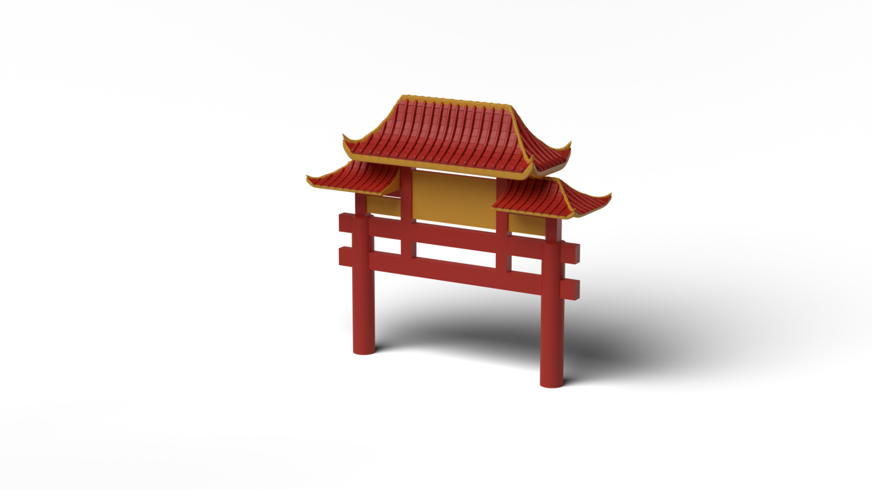 3d Illustration of Chinese Gate. Can be Used for Graphic Resource png