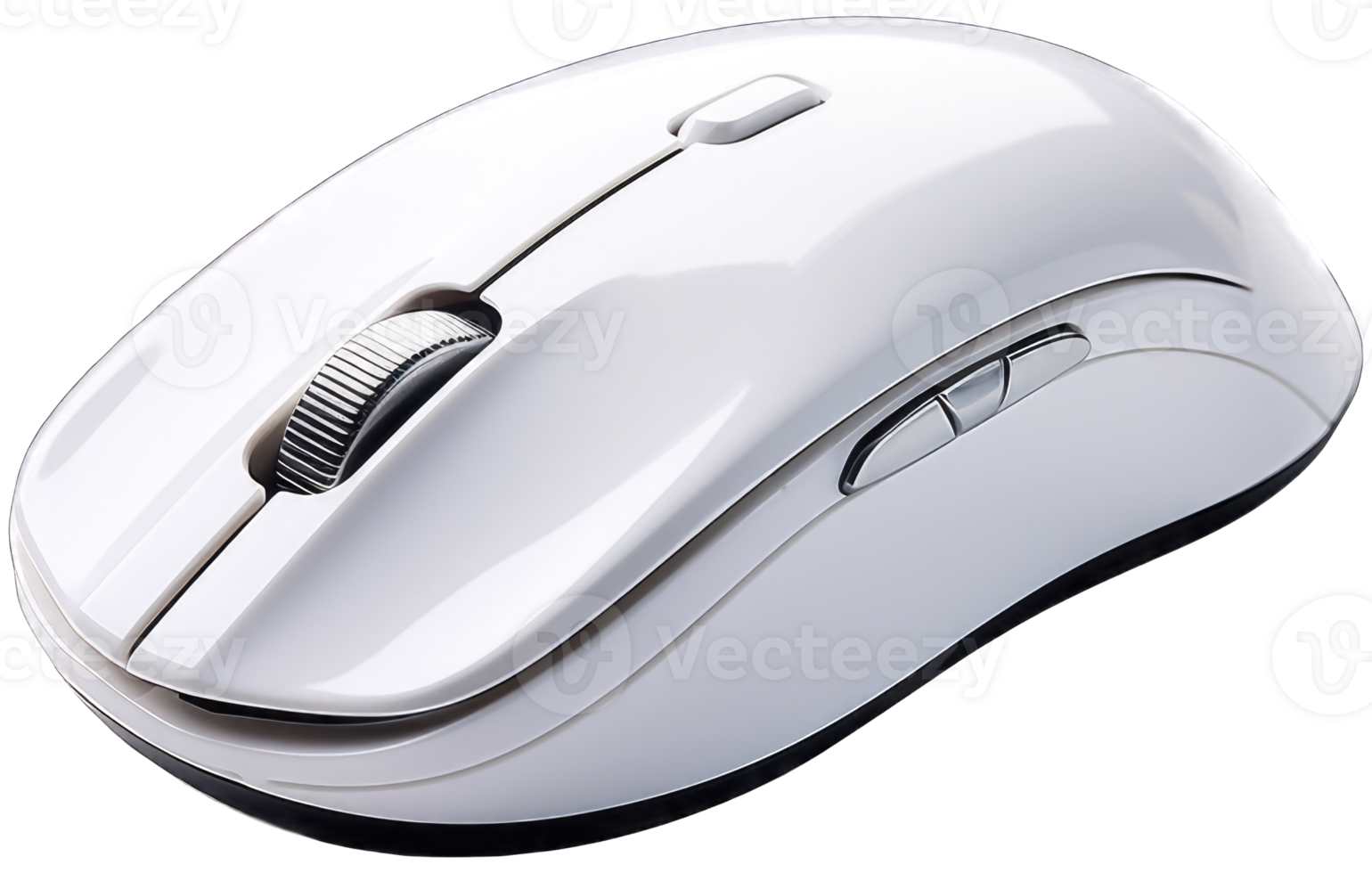 AI generated Isolated white mouse on transparent background png Generative AI