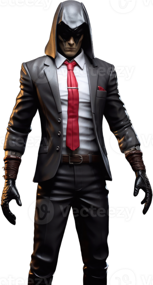 AI generated Isolated man hero suit on transparent background png Generative AI
