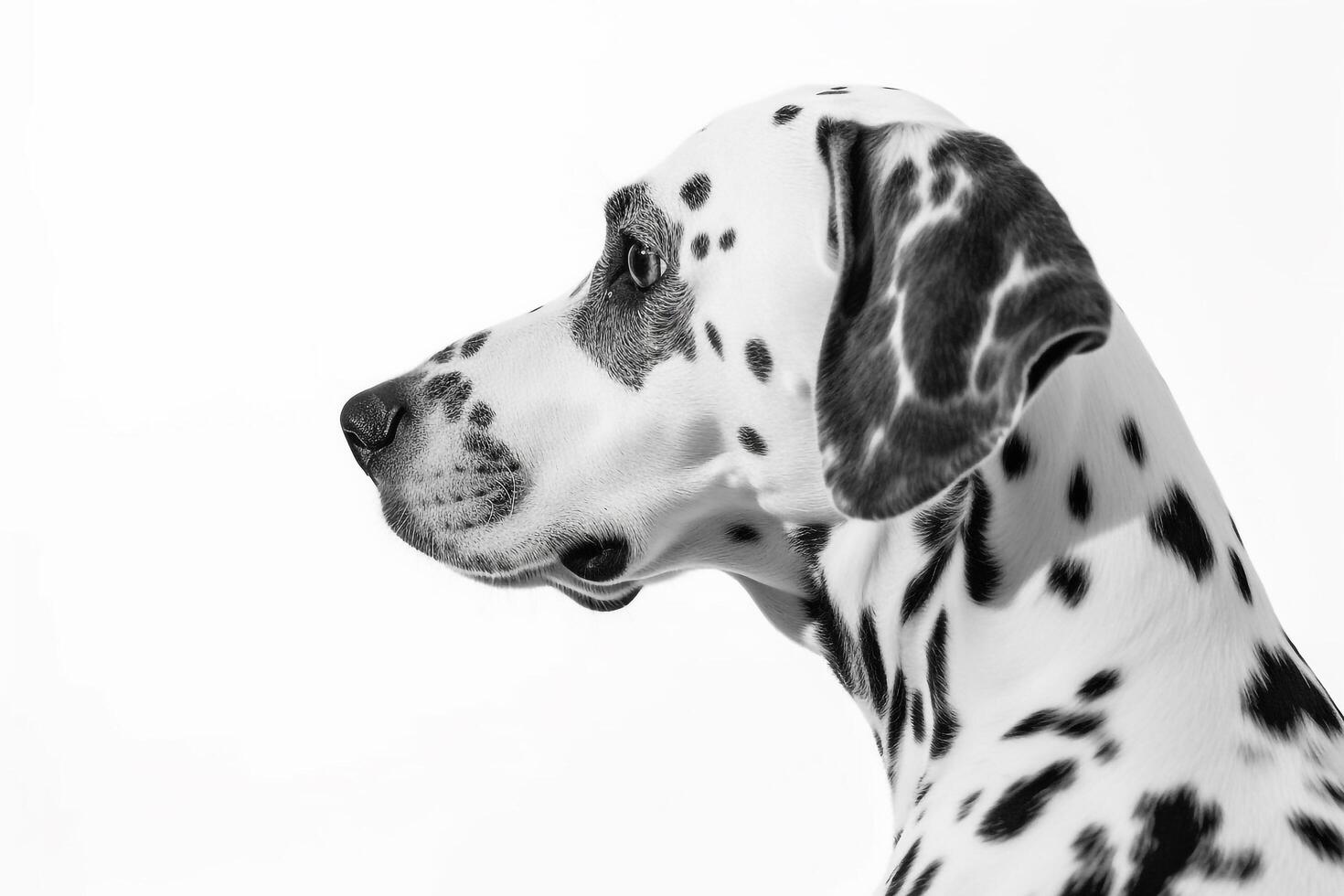 Dalmatian dog isolate on white background.Generative Ai. photo