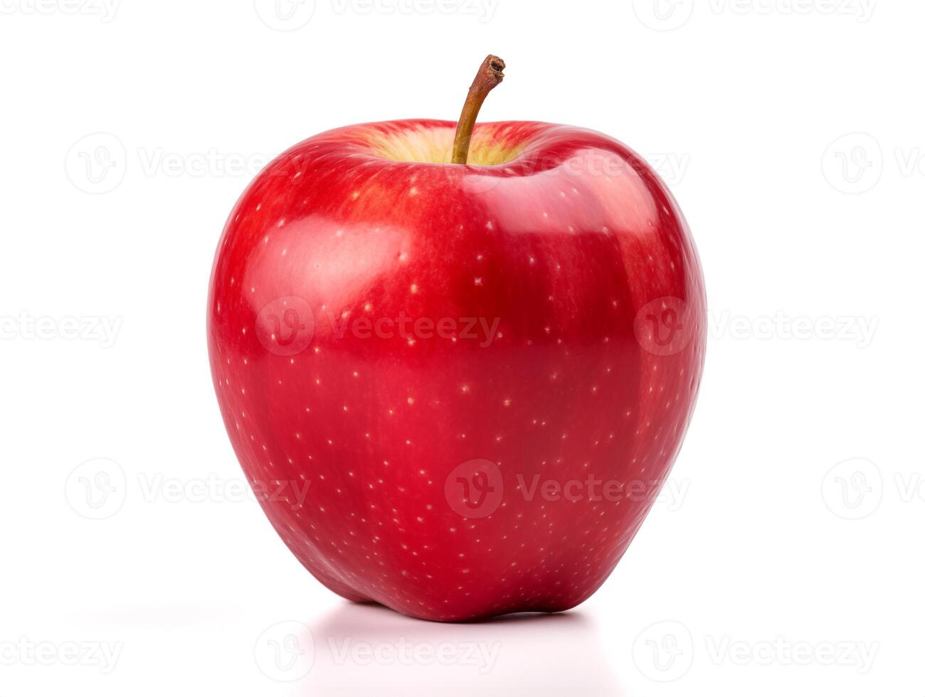 AI generated Red apple isolated on white background, With clipping path photo