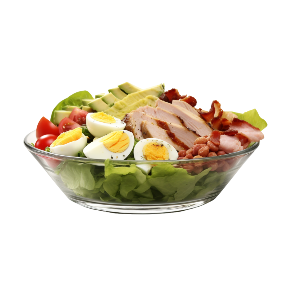 AI generated Cobb Salad against transparent background - Ai generated png