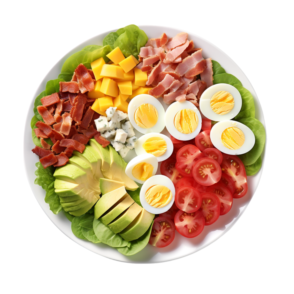 AI generated Cobb Salad against transparent background - Ai generated png