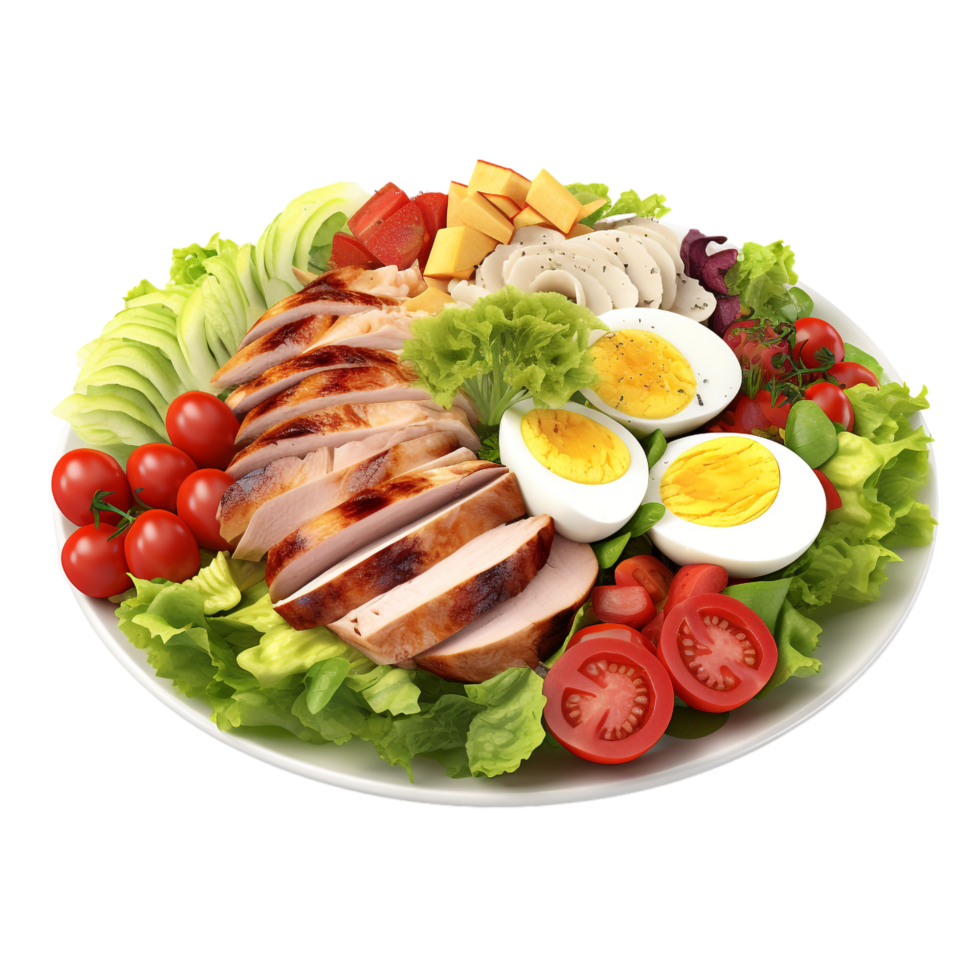AI generated Cobb Salad against transparent background - Ai generated png