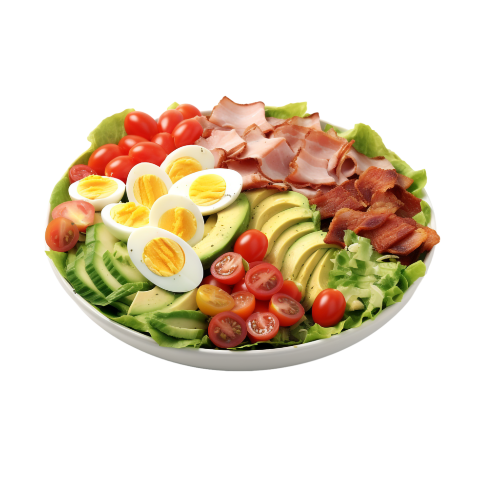 AI generated Cobb Salad against transparent background - Ai generated png