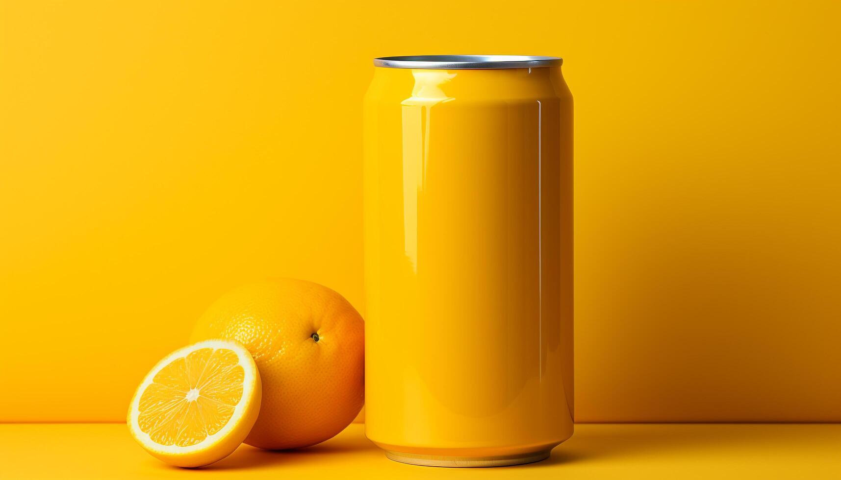 AI generated Freshness in a bottle yellow lemon, citrus fruit, refreshing drink generated by AI photo