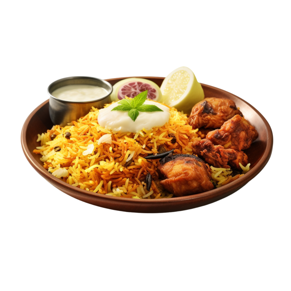 AI generated Biryani against transparent background - Ai Generated png
