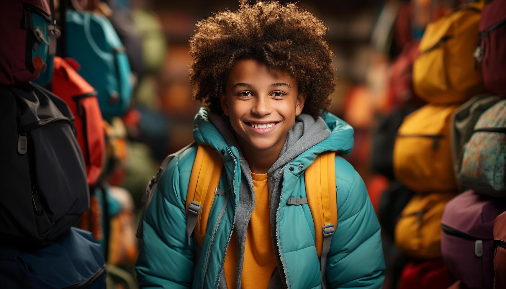 ai generado africano hombres y mujer senderismo, sonriente, disfrutando naturaleza aventuras generado por ai foto