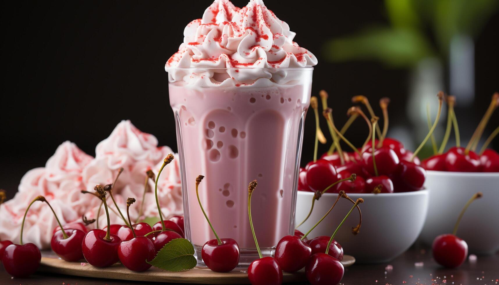 AI generated Freshness and sweetness in a gourmet summer dessert generated by AI photo