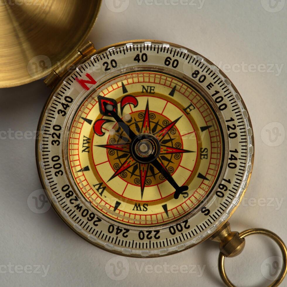 Macro image of a compass photo