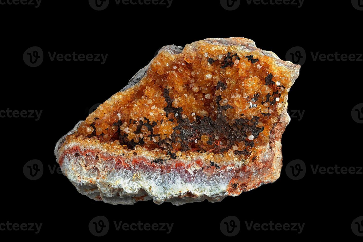 Citrine mineral macro photo