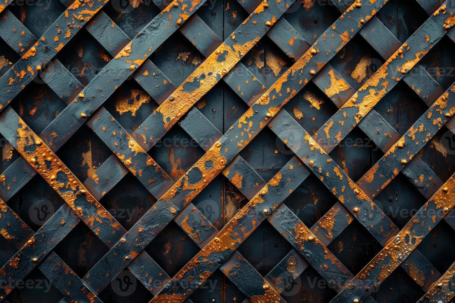 AI generated Abstract Metallic Texture with Gold and Black Diagonal Lines photo