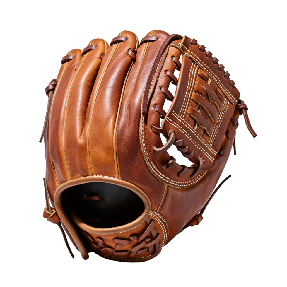 AI generated Baseball glove against transparent background - Ai generated png
