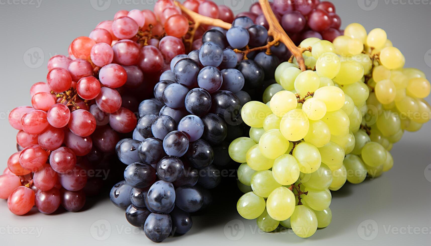 AI generated Freshness of nature ripe grape, healthy eating, gourmet snack generated by AI photo