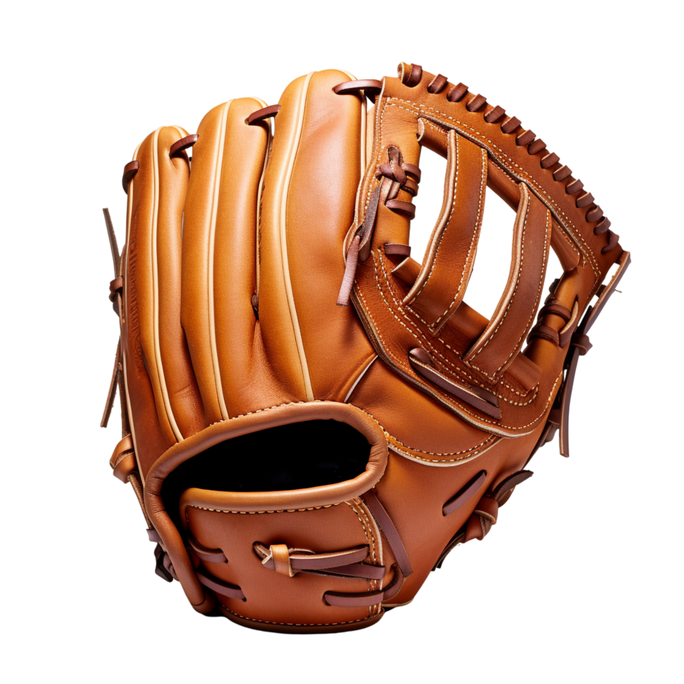 AI generated Baseball glove against transparent background - Ai generated png