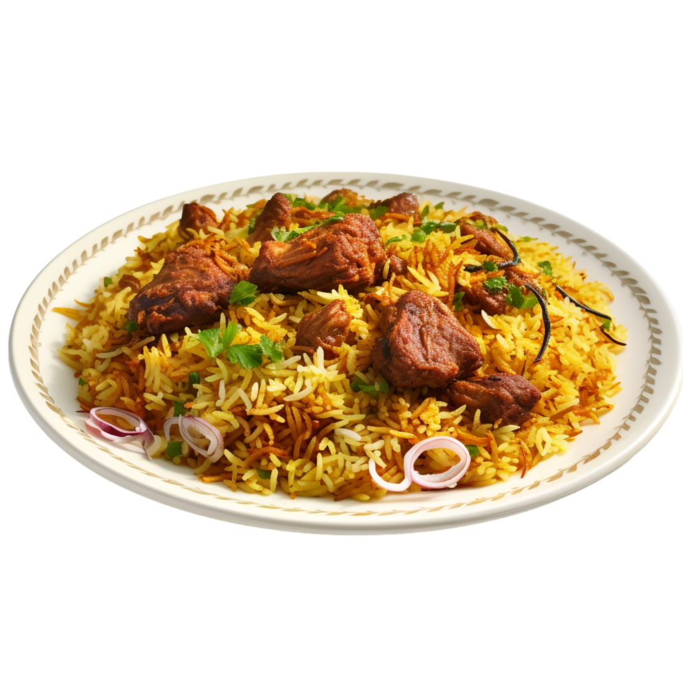 AI generated Biryani against transparent background - Ai Generated png