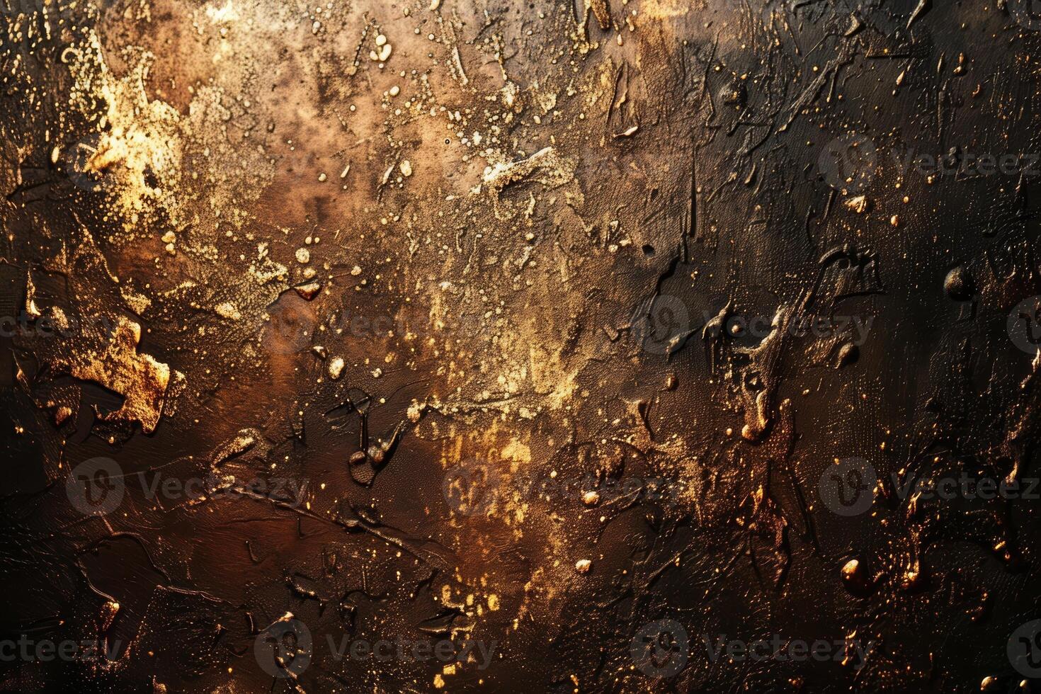 AI generated Rough Texture with Gold Splashes photo