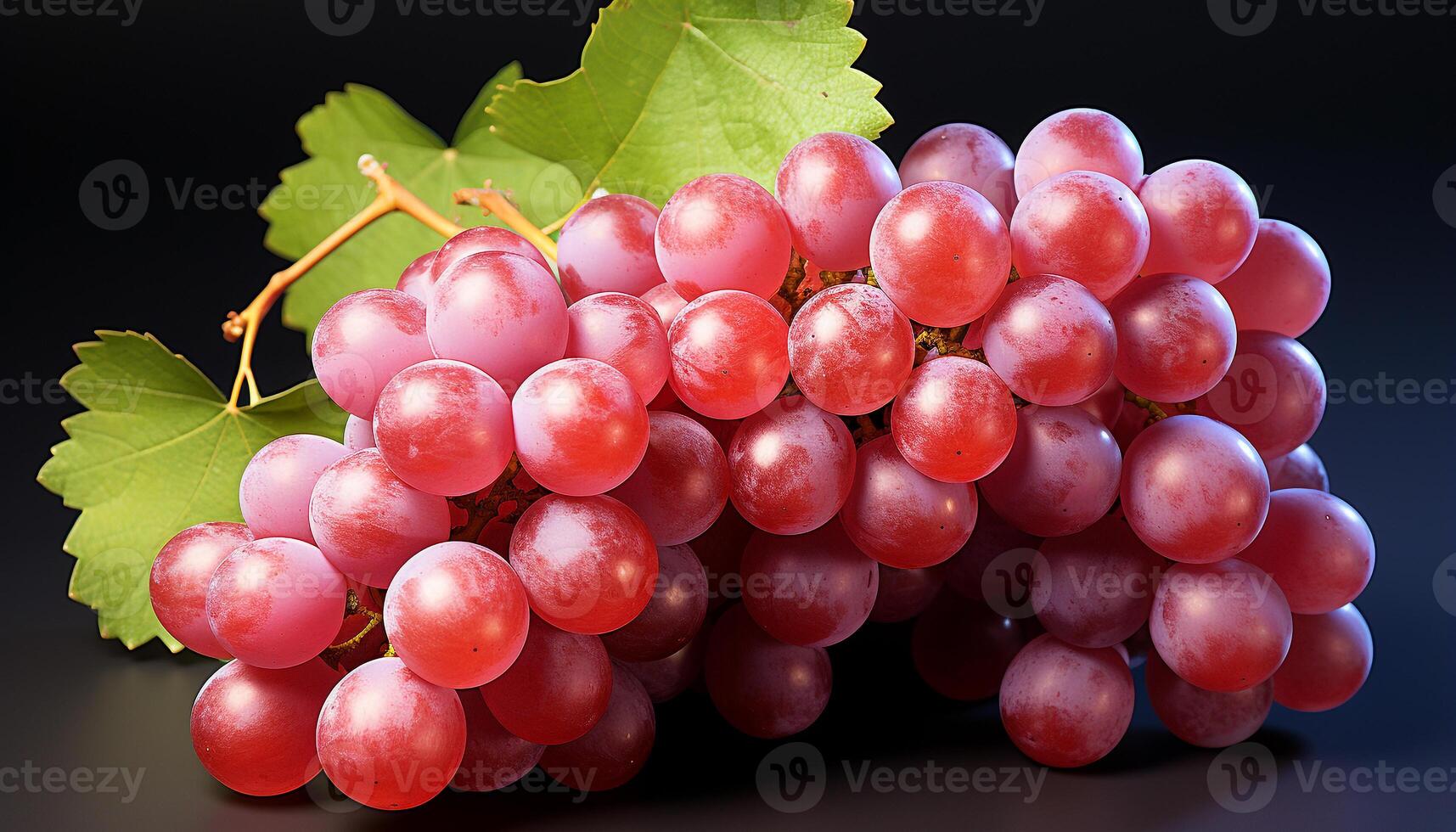 AI generated Fresh, ripe grapes on a vine, a nature bouquet generated by AI photo