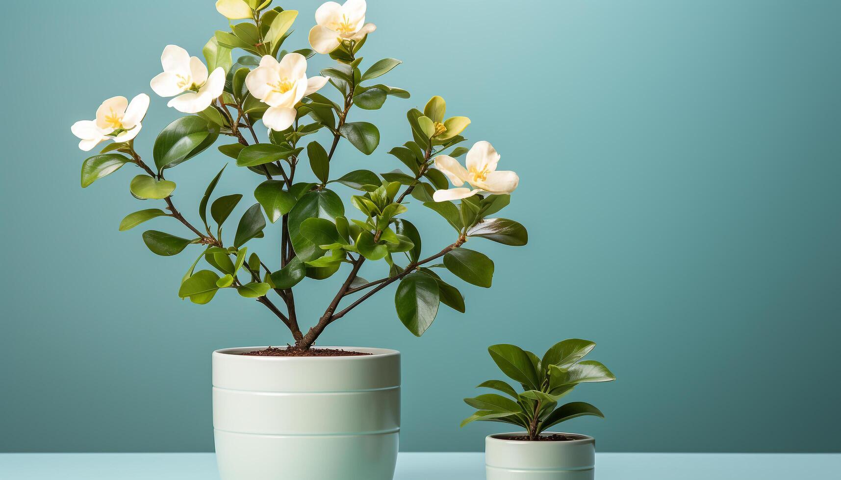 ai generado frescura de naturaleza en verde, un soltero flor flores generado por ai foto