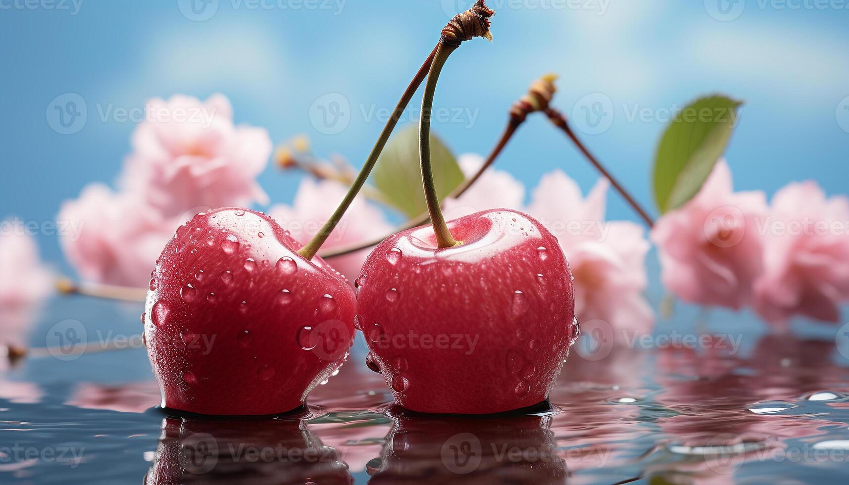 AI generated Fresh fruit, nature gourmet dessert, juicy and refreshing generated by AI photo