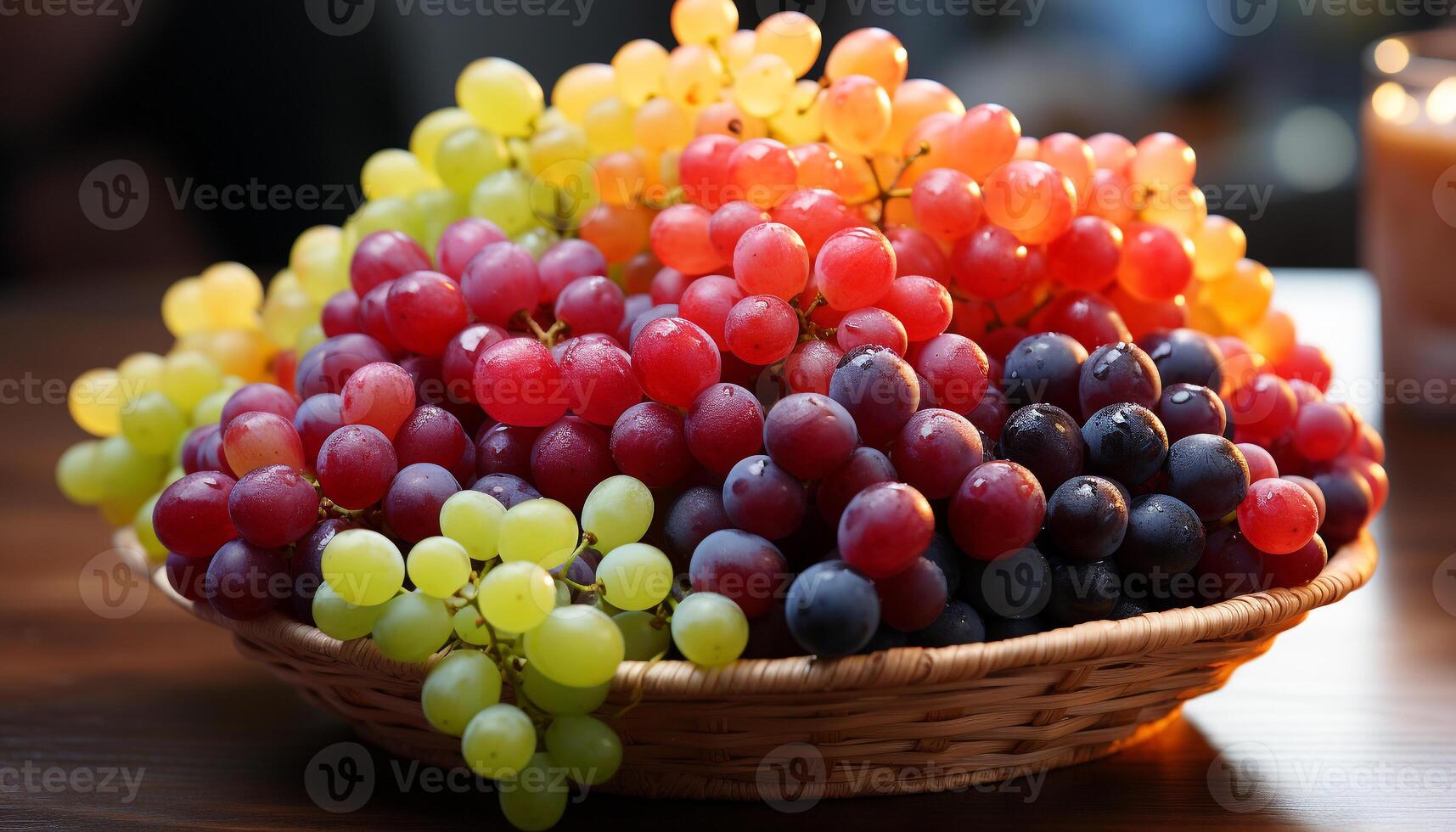 AI generated A healthy snack fresh, ripe, juicy fruit in a bowl generated by AI photo