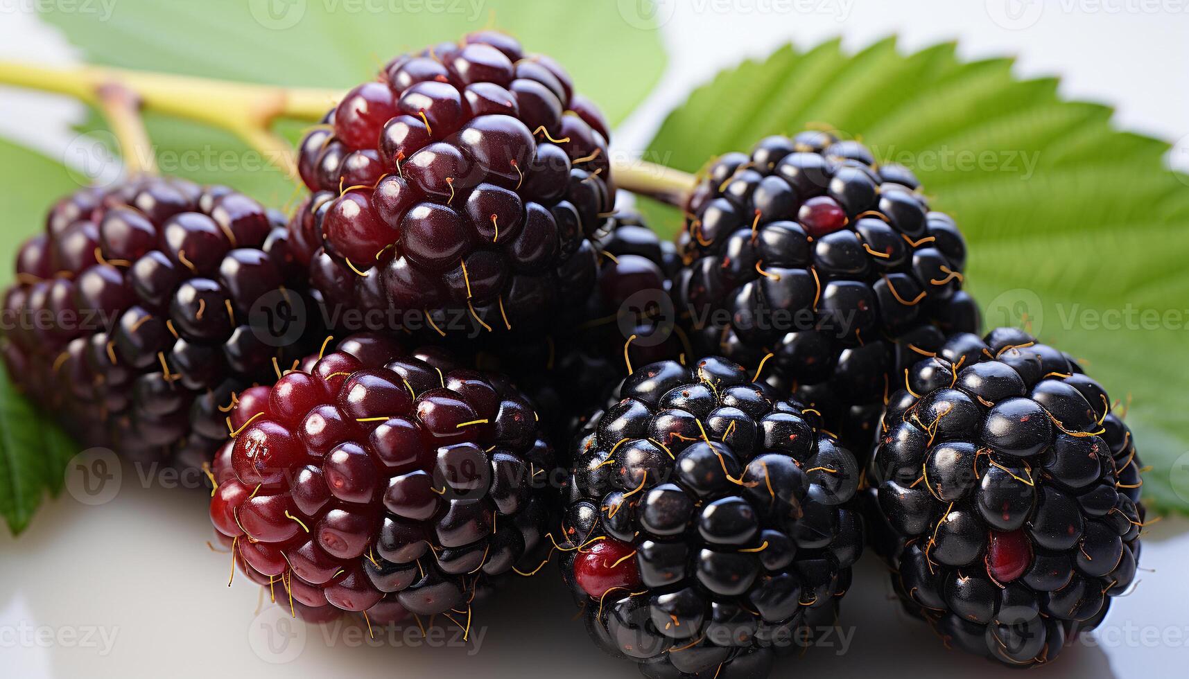 AI generated Freshness and nature in a close up of ripe, organic berries generated by AI photo