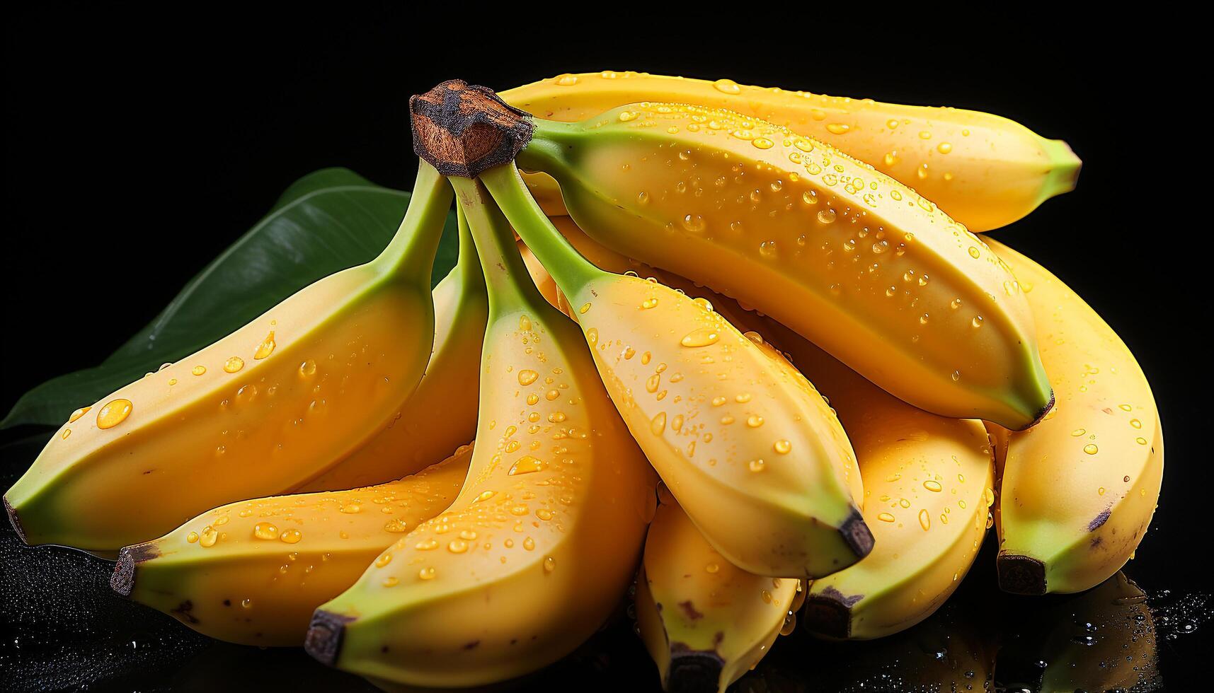 AI generated A ripe banana, fresh and healthy, in vibrant yellow generated by AI photo