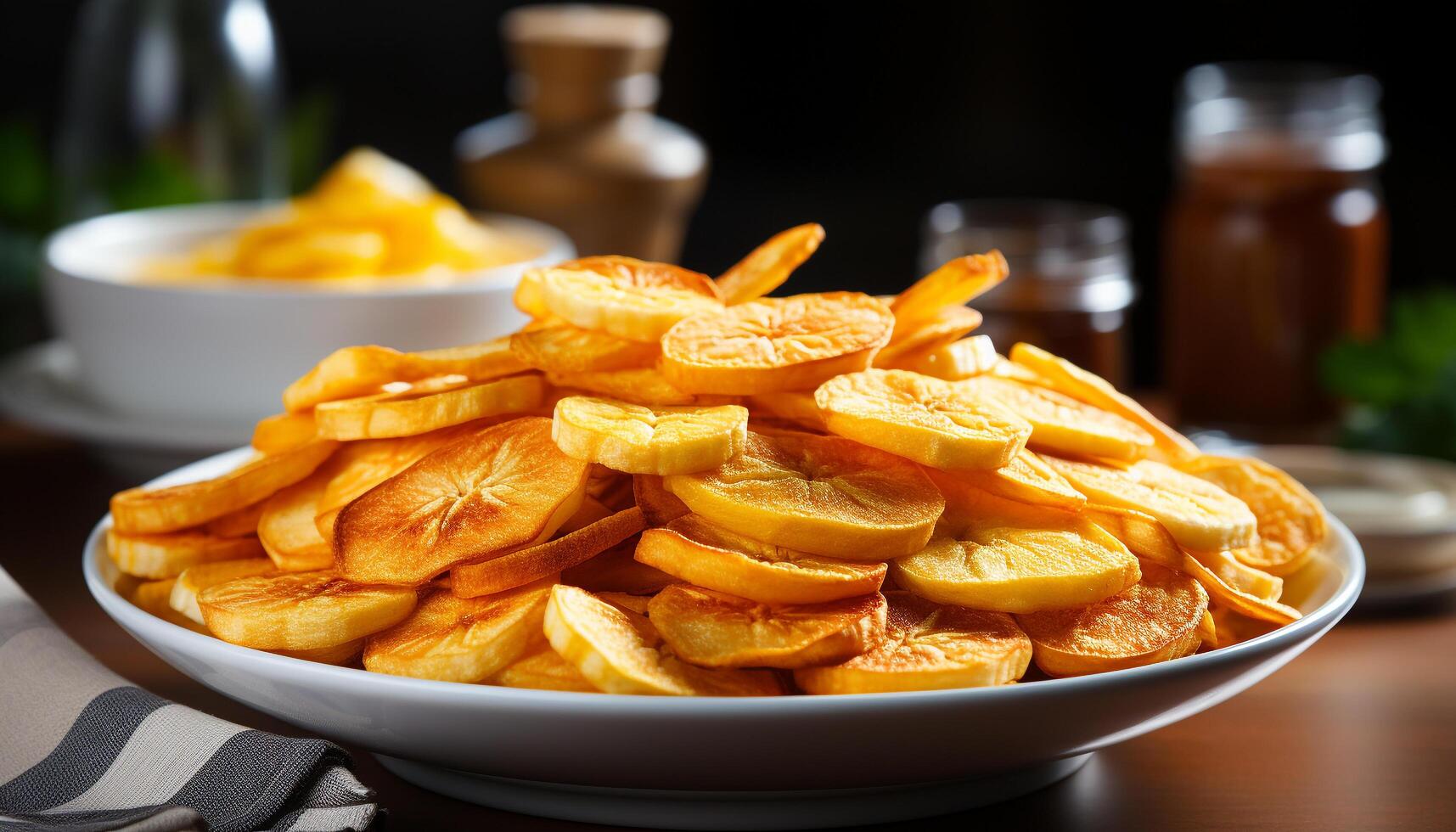 AI generated Freshness and nature on a plate, healthy eating made gourmet generated by AI photo