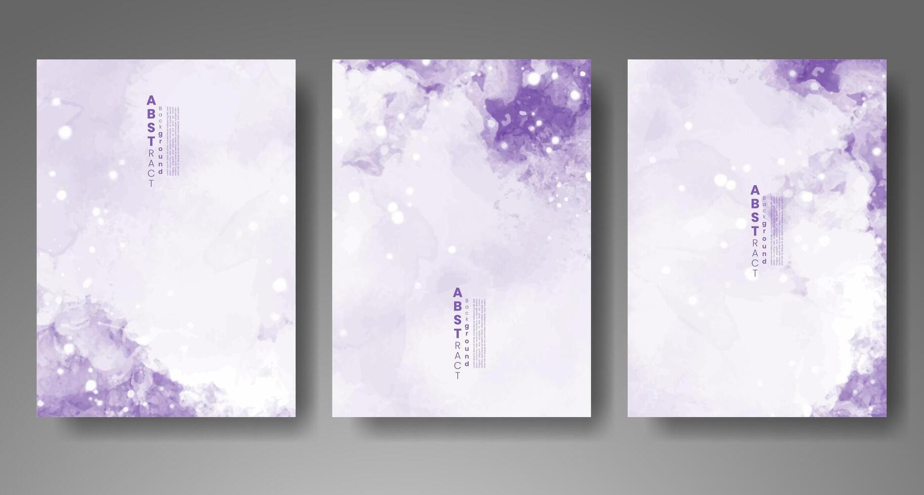 Set of creative hand painted abstract watercolor background. Design for your cover, date, postcard, banner, logo. vector