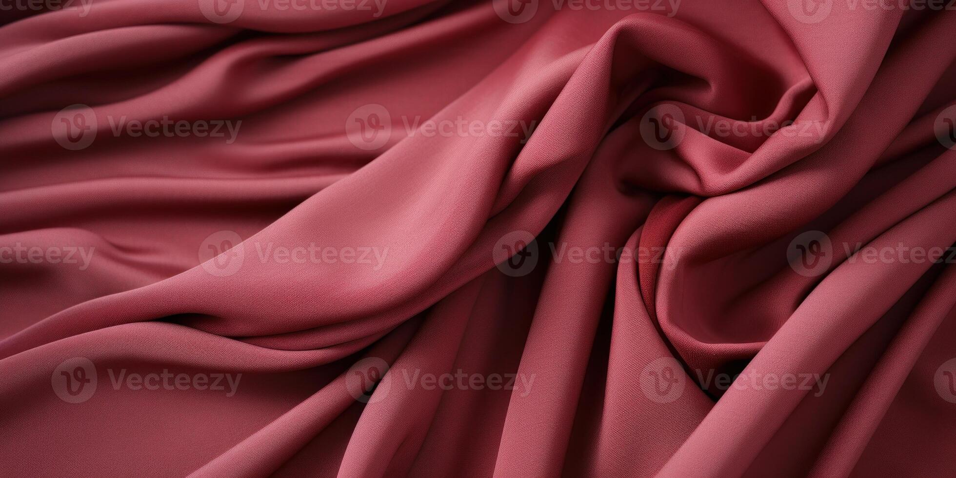 AI Generated Red Satin Fabric Background. Elegant Silk Cloth. Soft Textile. Generative AI photo