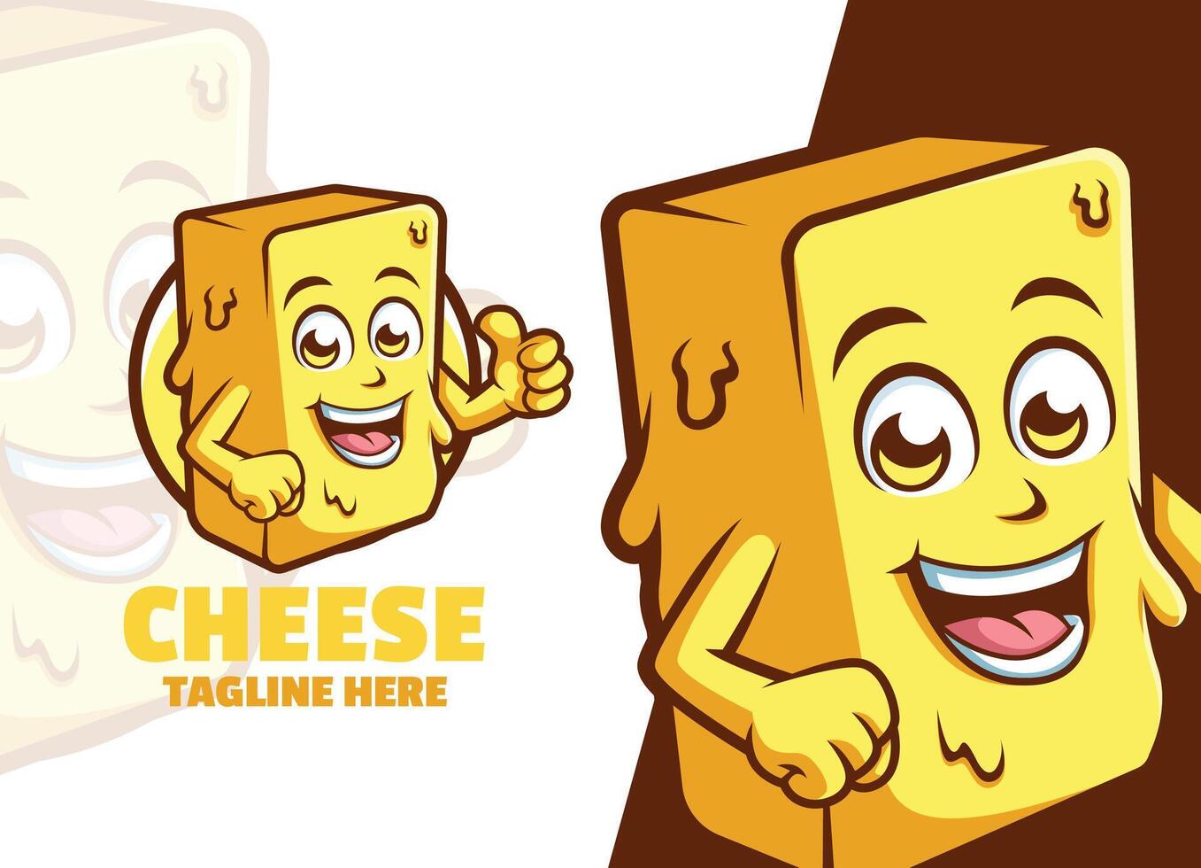 Cute Butter Cartoon character mascot logo Giving Thumb up vector illustration