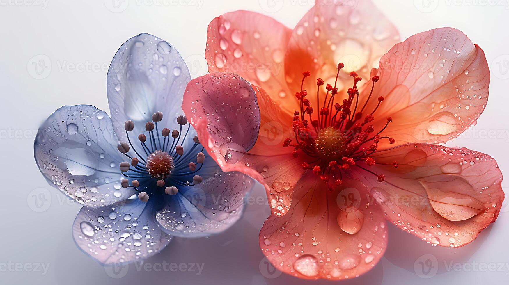 AI generated Beautiful colorful glitters flowers photo