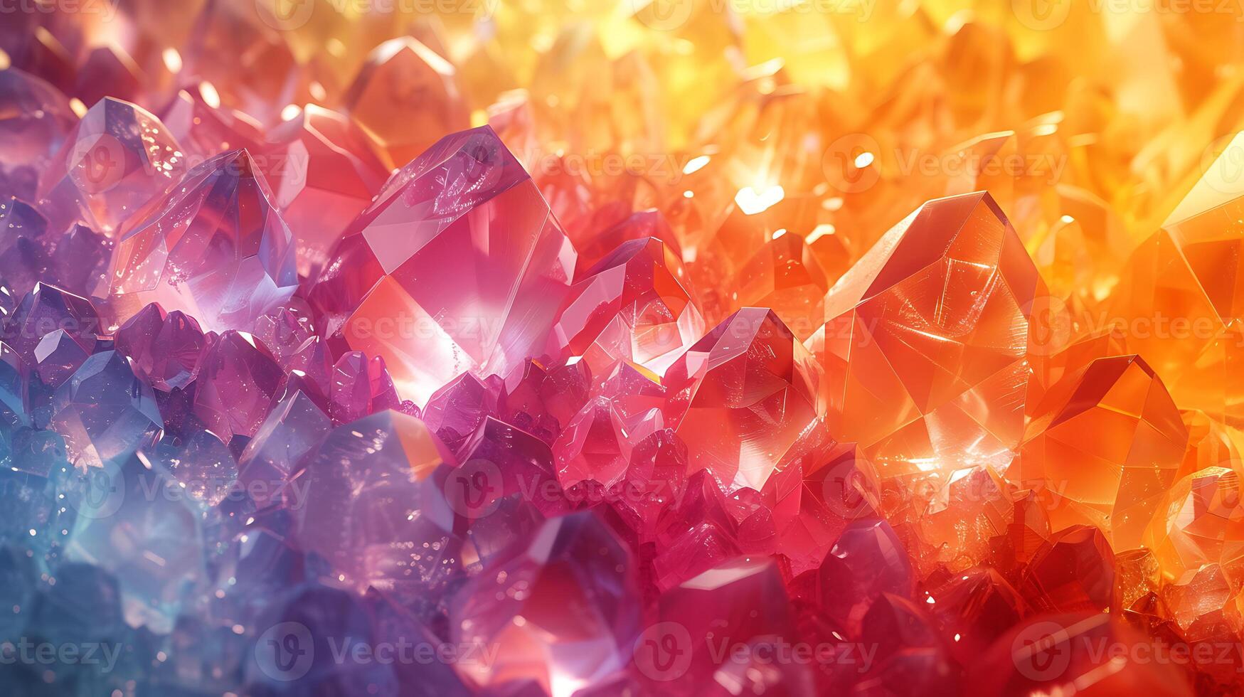 AI generated Different colors abstract crystallized background photo