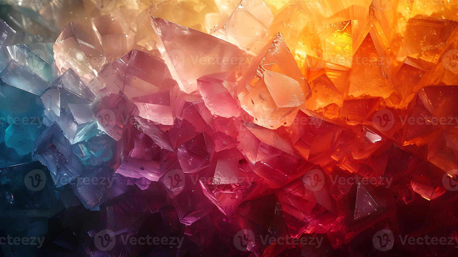 AI generated Different colors abstract crystallized background photo