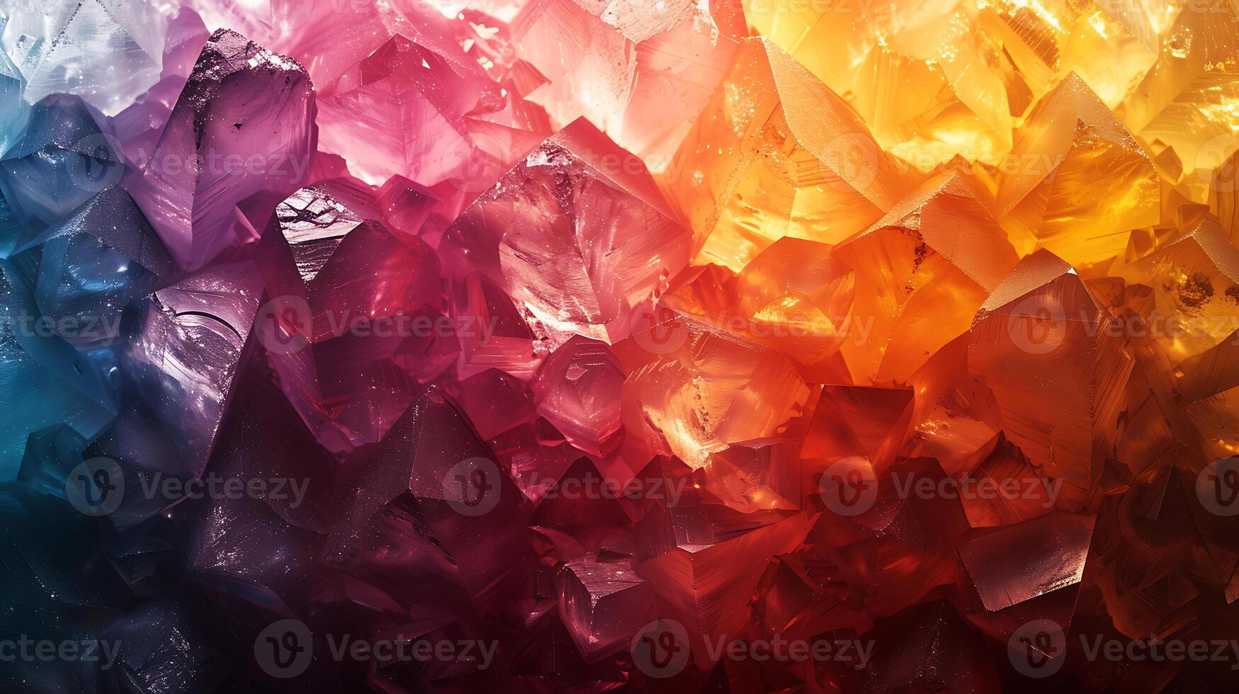 AI generated Different colors abstract crystallized background photo