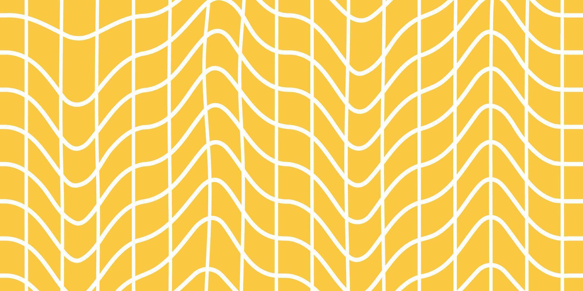 Groovy Vibes 70s Chessboard Mesh Pattern. Twisted and Distorted Vector Textures Create a Trendy Retro Psychedelic Style, Infused with Y2K Aesthetic.