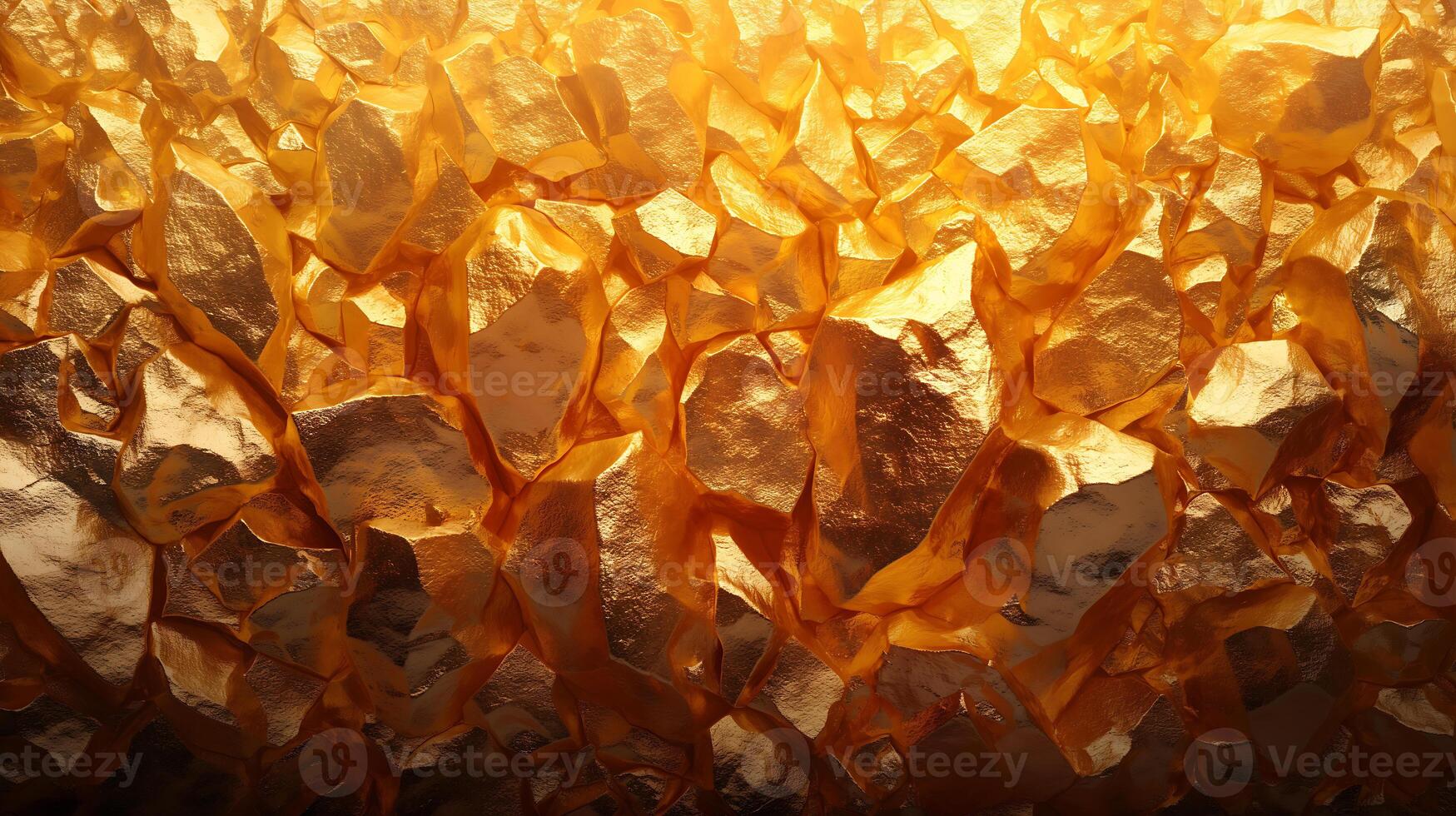 AI generated Abstract golden crystallized background photo