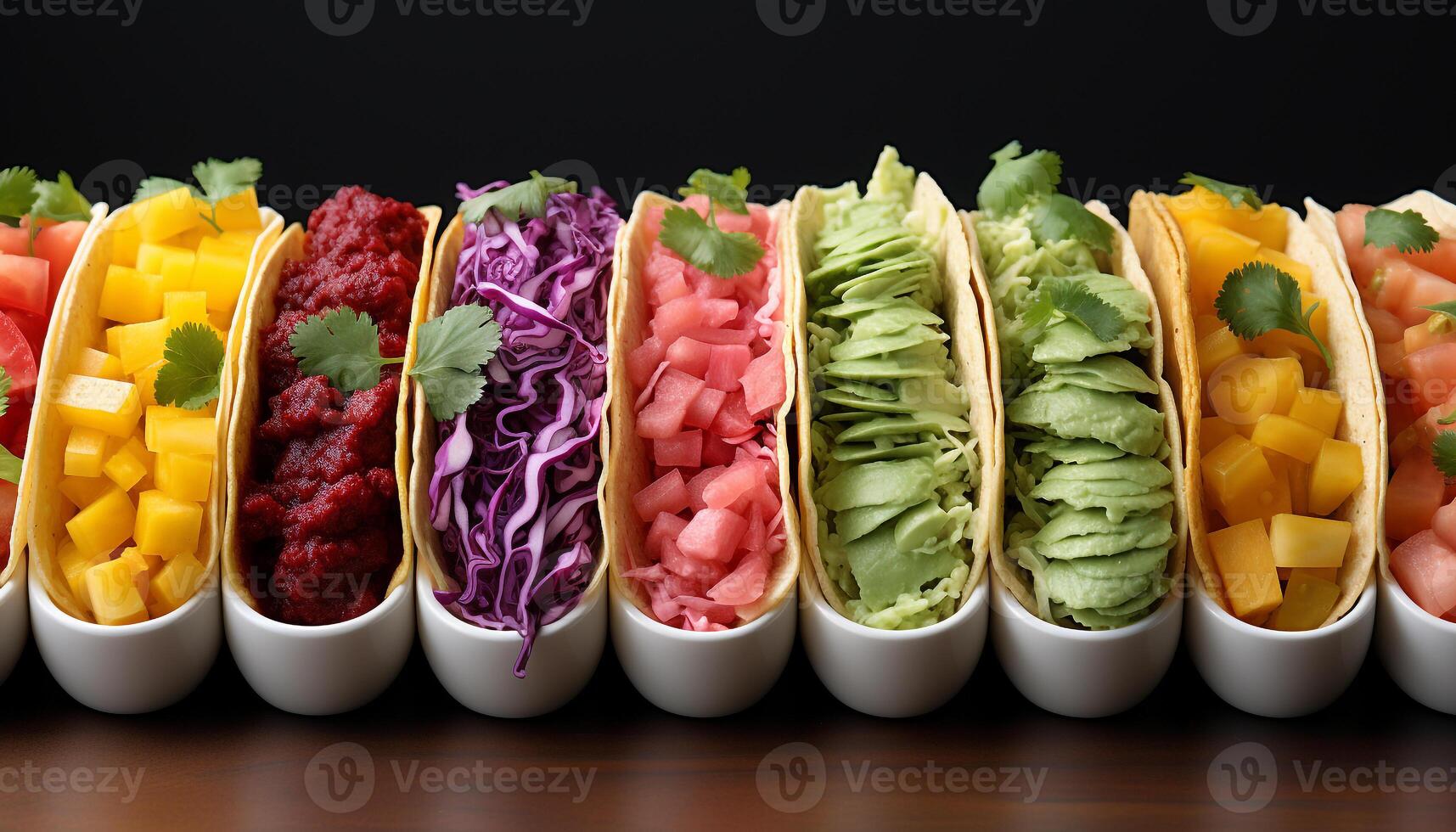 AI generated Freshness on a plate healthy salad, gourmet sandwich, colorful vegetables generated by AI photo
