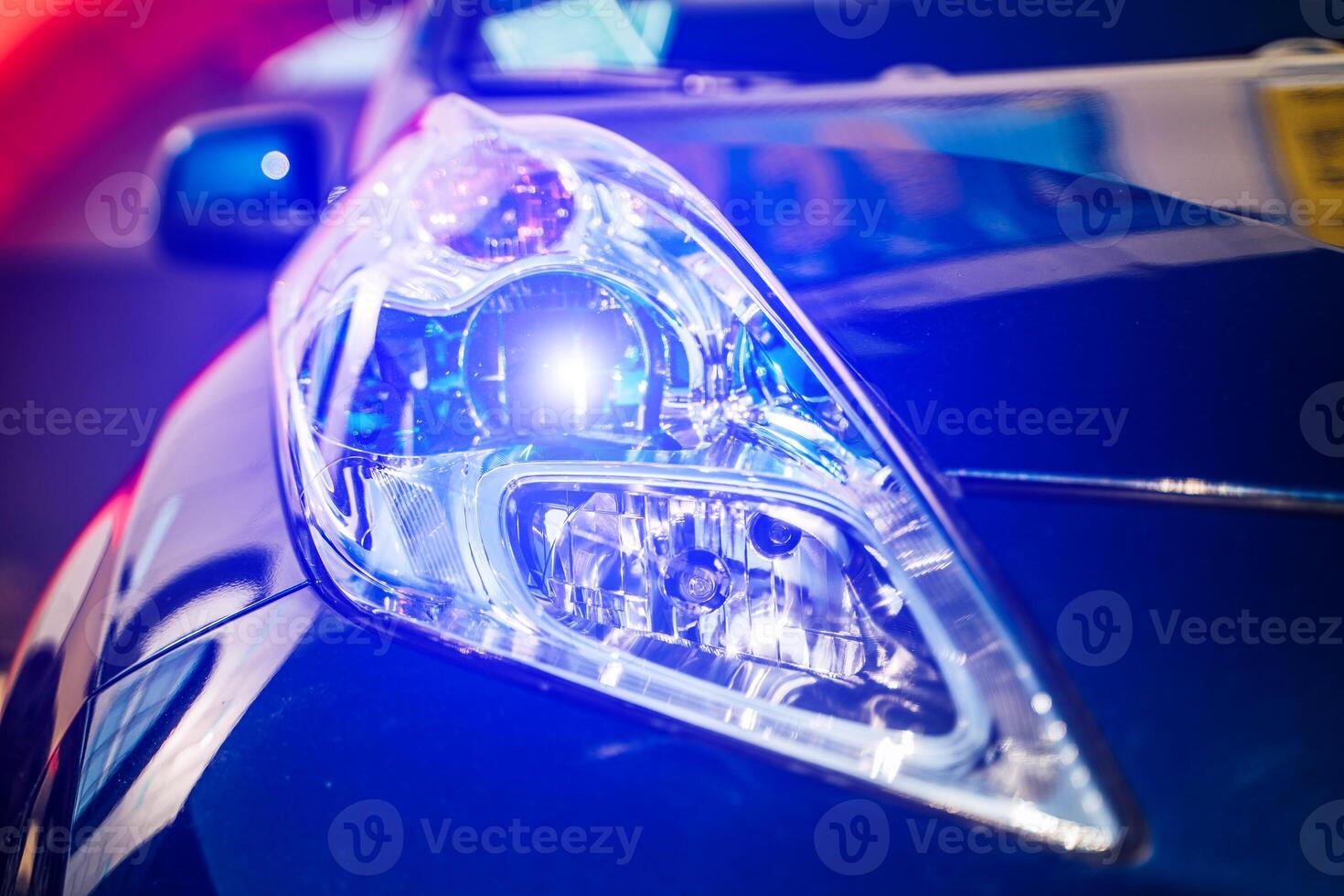 Electric car headlight photo