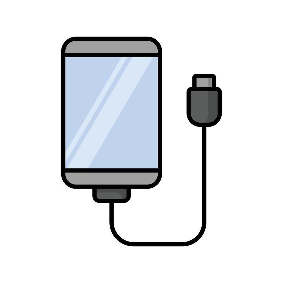 teléfono cargador icono vector diseño modelo sencillo y limpiar