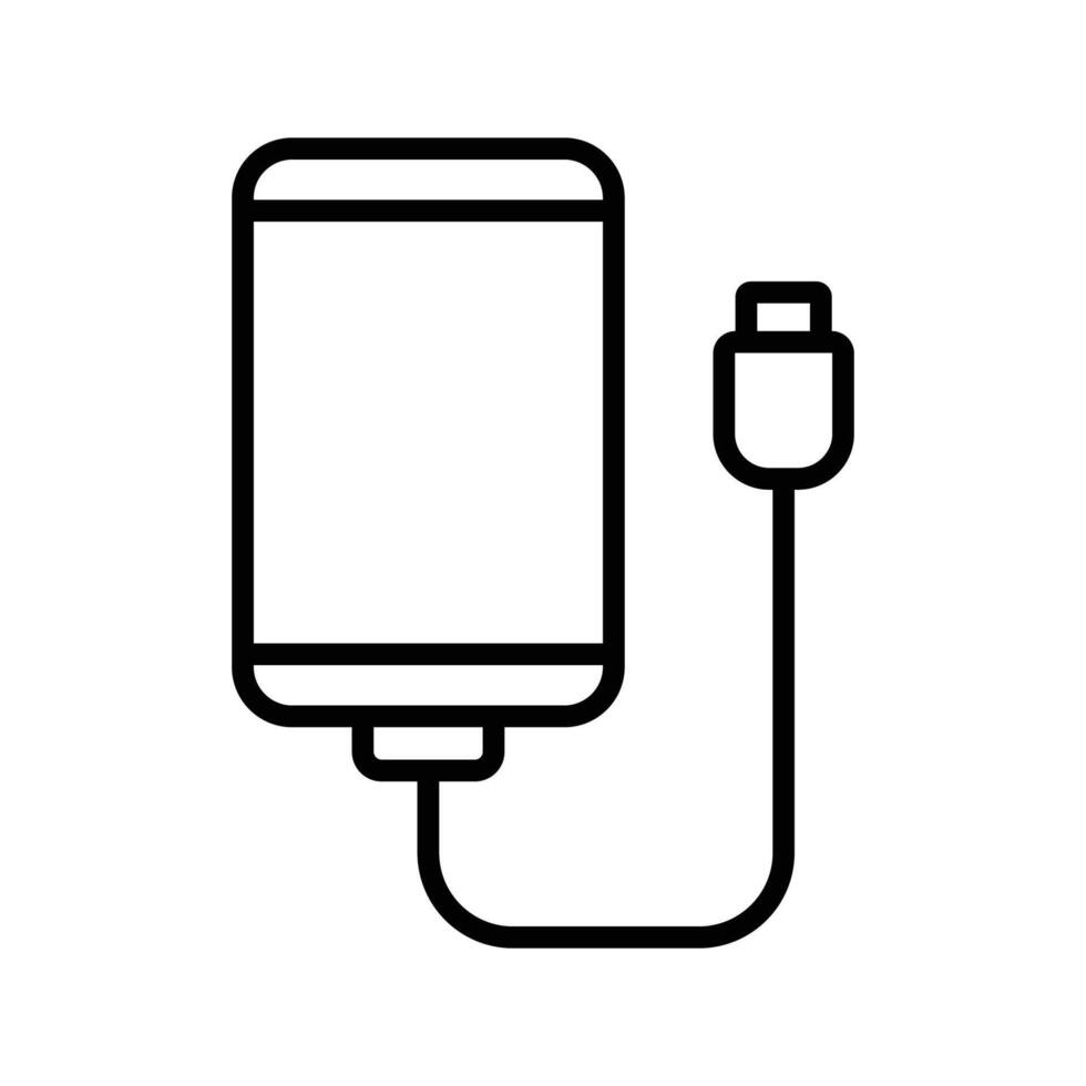 teléfono cargador icono vector diseño modelo sencillo y limpiar