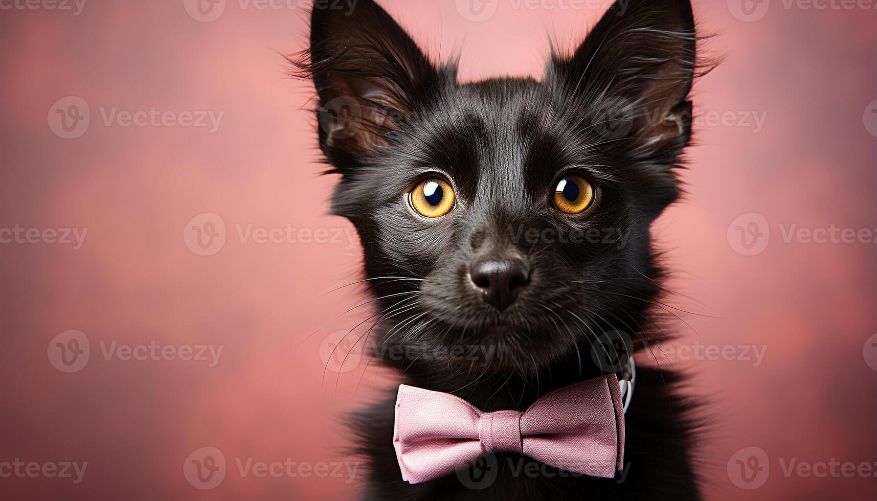 AI generated Cute small puppy sitting, looking at camera, fluffy and playful generated by AI photo