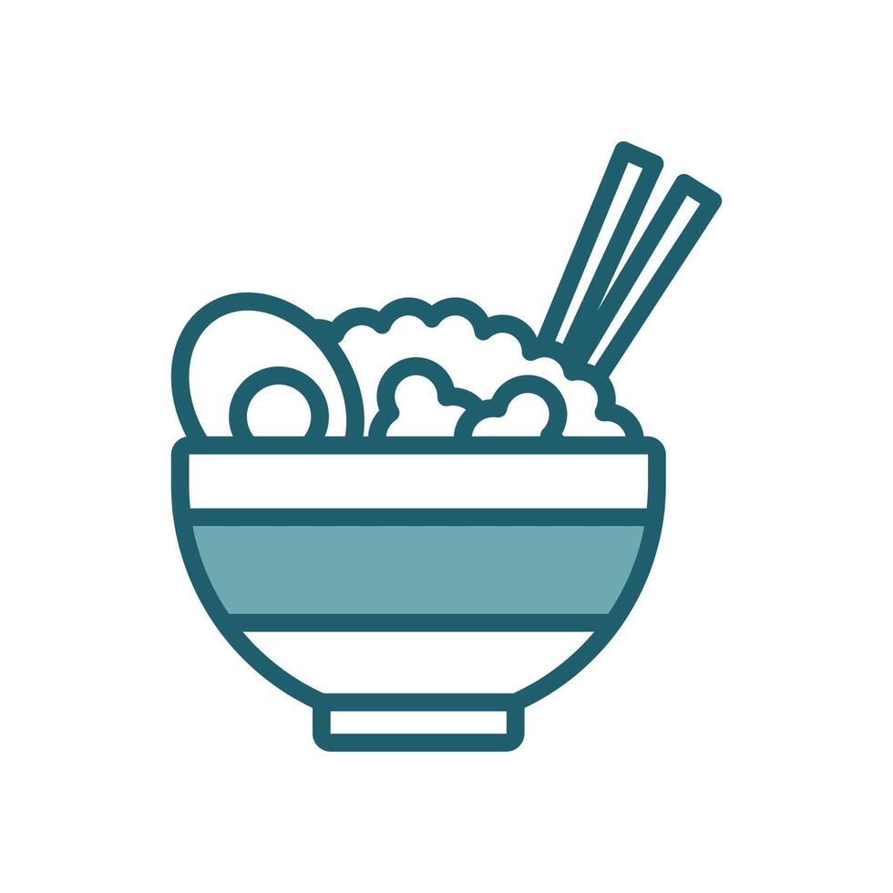 rice bowl icon vector design template simple and clean