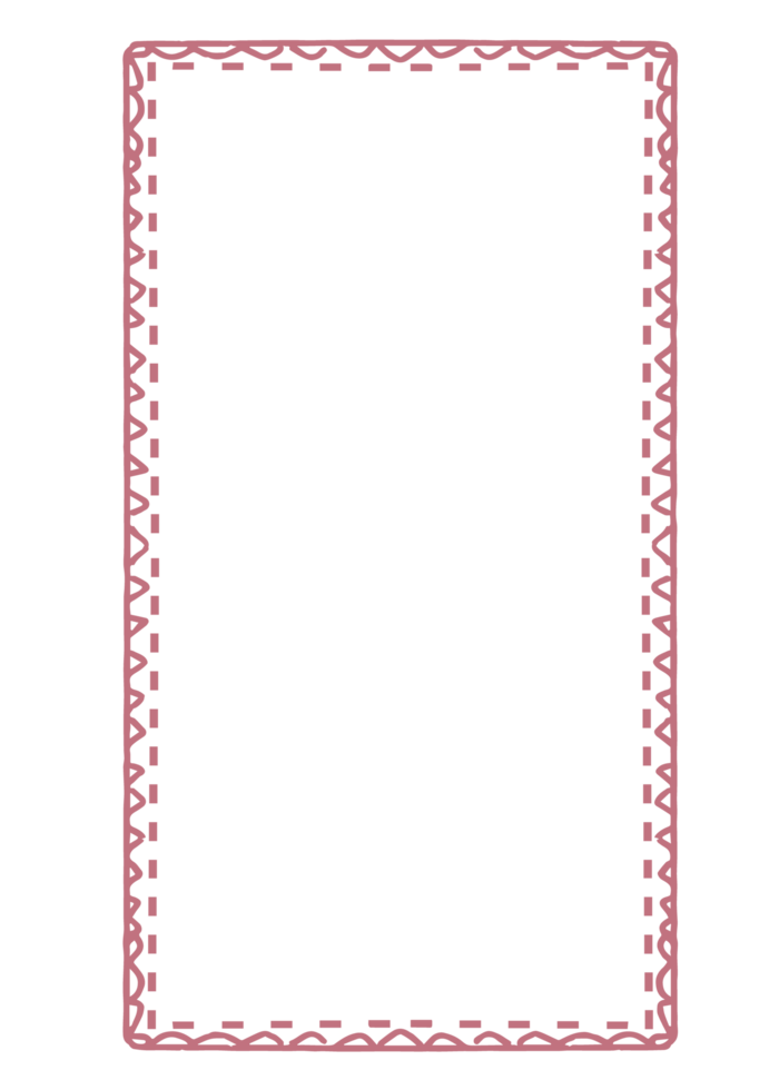 minimalist border frame dotted line curved png