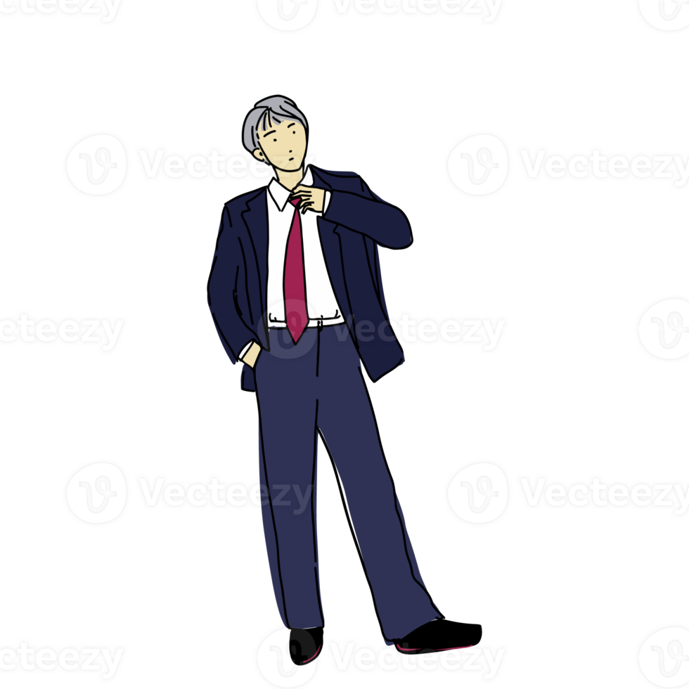tired working office man loosen up tie png