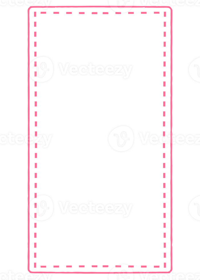 potrait kader stippel lijnen grens png