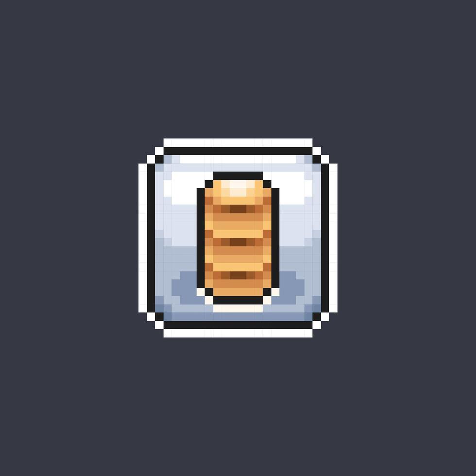 pancake sign in pixel art style vector